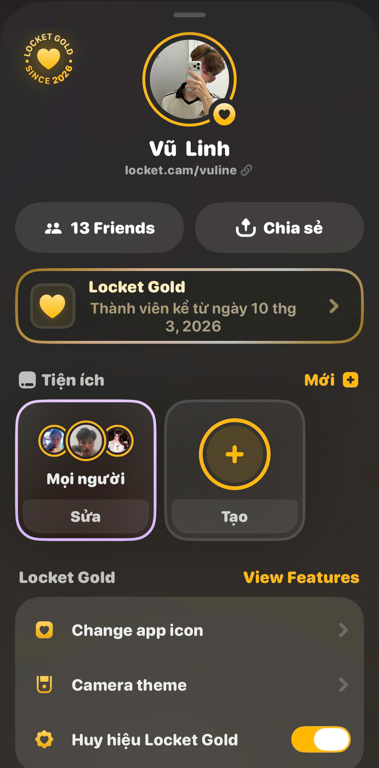 Hỗ trợ nâng Locket Gold nhanh chóng