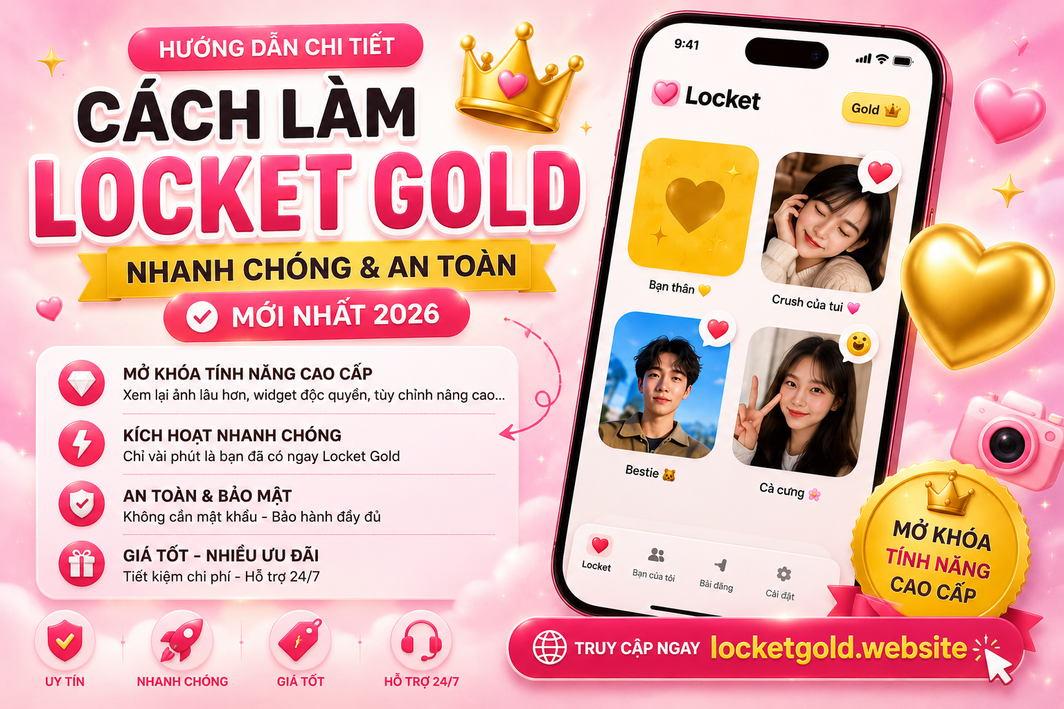 Cách Làm Locket Gold Nhanh Chóng Và An Toàn Mới Nhất 2026