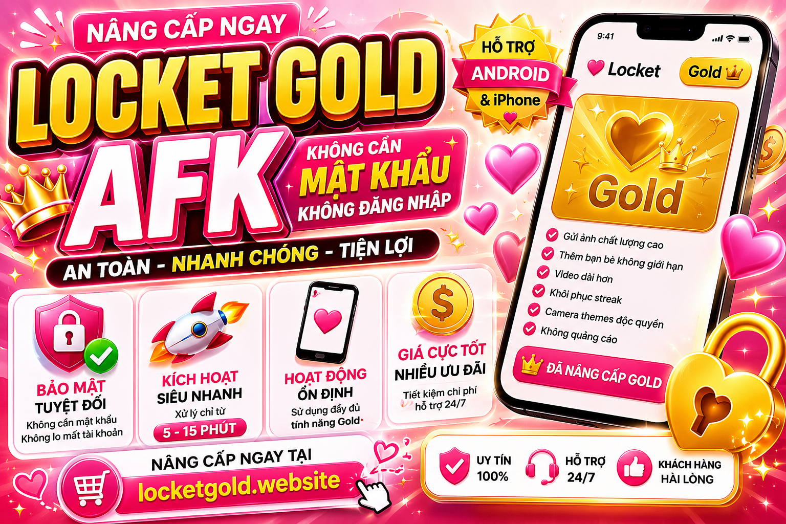 Cách Lên Locket Gold Cho Android Mới Nhất 2026